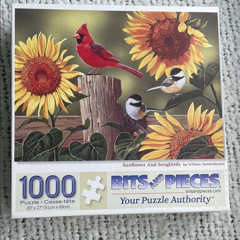 Sunflower and Birds 1000 piece Jigsaw Puzzle